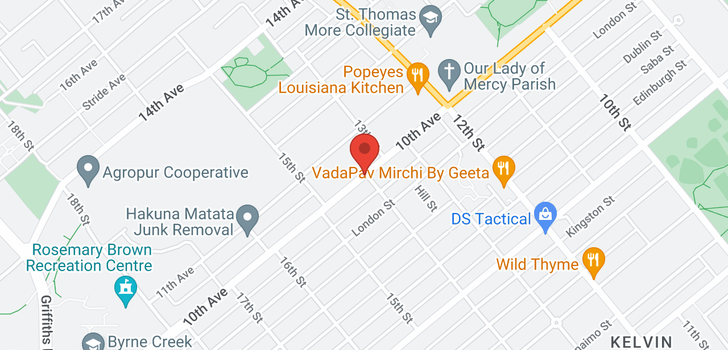 map of 1358 TENTH AVENUE